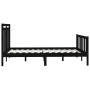 Black solid wood bed frame 120x200 cm by vidaXL, Beds and slatted bases - Ref: Foro24-3107027, Price: 169,01 €, Discount: %