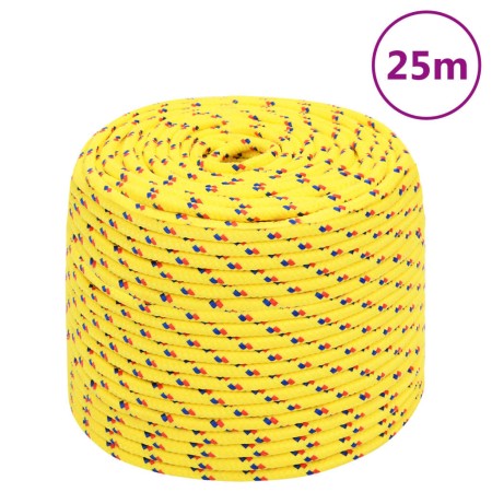 Yellow polypropylene boat rope 10 mm 25 m by vidaXL, Ropes and metal cords - Ref: Foro24-152612, Price: 16,66 €, Discount: %