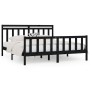 Black Super King solid wood bed frame 180x200 cm by vidaXL, Beds and slatted bases - Ref: Foro24-3107047, Price: 200,00 €, Di...