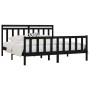 Black Super King solid wood bed frame 180x200 cm by vidaXL, Beds and slatted bases - Ref: Foro24-3107047, Price: 200,00 €, Di...