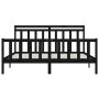 Black Super King solid wood bed frame 180x200 cm by vidaXL, Beds and slatted bases - Ref: Foro24-3107047, Price: 200,00 €, Di...