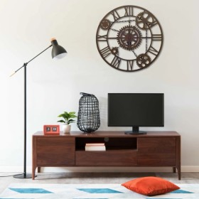 Brown metal wall clock 80 cm by vidaXL, Wall clocks - Ref: Foro24-321456, Price: 80,99 €, Discount: %