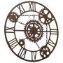 Reloj de pared de metal marrón 80 cm de vidaXL, Relojes de pared - Ref: Foro24-321456, Precio: 80,99 €, Descuento: %