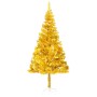 Artificial Christmas tree with LEDs and golden PVC support 210 cm by vidaXL, Christmas trees - Ref: Foro24-3077434, Price: 59...