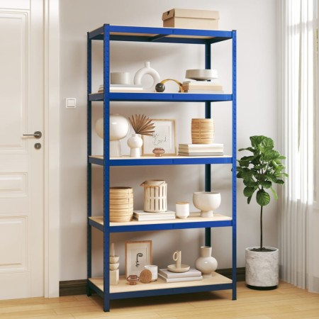 5-level blue plywood and steel storage shelf by vidaXL, Industrial shelving - Ref: Foro24-152884, Price: 78,15 €, Discount: %