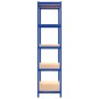 5-level blue plywood and steel storage shelf by vidaXL, Industrial shelving - Ref: Foro24-152884, Price: 78,15 €, Discount: %