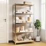 Storage shelving 5 levels plywood and silver steel by vidaXL, Industrial shelving - Ref: Foro24-152882, Price: 71,33 €, Disco...