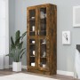 Smoked oak plywood display case 82.5x30.5x185.5 cm by vidaXL, Bookcases and shelves - Ref: Foro24-815621, Price: 186,69 €, Di...