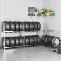 Tire shelves 2 levels 3 units steel 110x40x110 cm by vidaXL, Industrial shelving - Ref: Foro24-3154230, Price: 115,80 €, Disc...