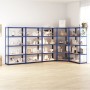 5-level shelf, 5 units, steel and blue plywood by vidaXL, Industrial shelving - Ref: Foro24-3154225, Price: 385,24 €, Discoun...