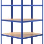 5-level shelf, 5 units, steel and blue plywood by vidaXL, Industrial shelving - Ref: Foro24-3154225, Price: 385,24 €, Discoun...