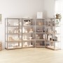 Shelving 5 levels 4 units steel plywood silver by vidaXL, Industrial shelving - Ref: Foro24-3154220, Price: 276,32 €, Discoun...