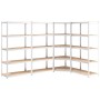 Shelving 5 levels 4 units steel plywood silver by vidaXL, Industrial shelving - Ref: Foro24-3154220, Price: 276,32 €, Discoun...