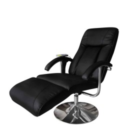 Sillón de masaje de cuero sintético negro de vidaXL, Sillones de masaje eléctricos - Ref: Foro24-240064, Precio: 267,29 €, De...