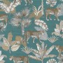 DUTCH WALLCOVERINGS Blaue und beige Leopardentapete von DUTCH WALLCOVERINGS, Bemaltes Papier - Ref: Foro24-437432, Preis: 30,...