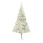 Árbol Navidad artificial con LEDs y soporte PET plateado 210 cm de vidaXL, Arboles de navidad - Ref: Foro24-3077439, Precio: ...