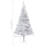 Künstlicher Weihnachtsbaum mit LEDs und silberner PET-Stütze 210 cm von vidaXL, Weihnachtsbäume - Ref: Foro24-3077439, Preis:...