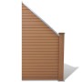 Brown WPC Fence Panel 105x(105-185) cm by vidaXL, fence panels - Ref: Foro24-41553, Price: 91,85 €, Discount: %