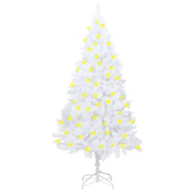 Artificial Christmas tree with LED and thick branches white 150 cm by vidaXL, Christmas trees - Ref: Foro24-3077454, Price: 4...