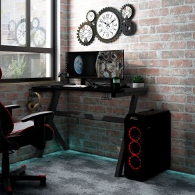 Gaming desk with LED light Y shape black 90x60x75 cm by vidaXL, Desks - Ref: Foro24-325422, Price: 125,13 €, Discount: %