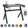 Gaming desk with LED light Y shape black 90x60x75 cm by vidaXL, Desks - Ref: Foro24-325422, Price: 125,13 €, Discount: %