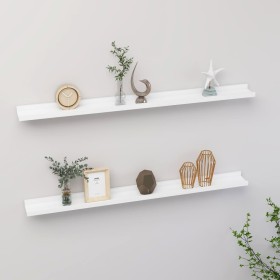 Wall shelves 2 units white 100x9x3 cm by vidaXL, Shelves and shelves - Ref: Foro24-326658, Price: 27,48 €, Discount: %