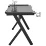 Gaming desk with LED light Y shape black 90x60x75 cm by vidaXL, Desks - Ref: Foro24-325422, Price: 125,13 €, Discount: %