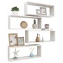 Cube wall shelf 4 units glossy white plywood 60x15x23cm by vidaXL, Shelves and shelves - Ref: Foro24-807152, Price: 52,27 €, ...