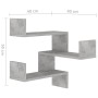 Corner wall shelf made of gray concrete plywood 40x40x50cm by vidaXL, Shelves and shelves - Ref: Foro24-807231, Price: 22,47 ...