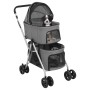 Doppelter Hundewagen faltbar Oxford Stoff grau 83x48x97cm von vidaXL, Kinderwagen für Haustiere - Ref: Foro24-172205, Preis: ...