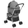 Doppelter Hundewagen faltbar Oxford Stoff grau 83x48x97cm von vidaXL, Kinderwagen für Haustiere - Ref: Foro24-172205, Preis: ...