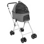 Doppelter Hundewagen faltbar Oxford Stoff grau 83x48x97cm von vidaXL, Kinderwagen für Haustiere - Ref: Foro24-172205, Preis: ...