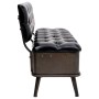 Storage bench with backrest black synthetic leather 110 cm by vidaXL, Benches for halls and storage - Ref: Foro24-339297, Pri...