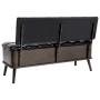 Storage bench with backrest black synthetic leather 110 cm by vidaXL, Benches for halls and storage - Ref: Foro24-339297, Pri...