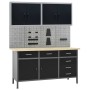 Workbench with four wall panels and two cabinets by vidaXL, Work tables - Ref: Foro24-3053435, Price: 731,06 €, Discount: %