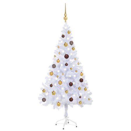 Künstlicher Weihnachtsbaum mit Lichtern und Kugeln 380 Äste 150 cm von vidaXL, Weihnachtsbäume - Ref: Foro24-3077493, Preis: ...