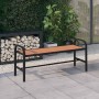 Garden bench steel and WPC brown and black 124.5 cm by vidaXL, garden benches - Ref: Foro24-317138, Price: 118,99 €, Discount: %