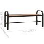 Garden bench steel and WPC brown and black 124.5 cm by vidaXL, garden benches - Ref: Foro24-317138, Price: 118,99 €, Discount: %