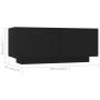 Mueble para TV madera contrachapada negro 100x35x40 cm de vidaXL, Muebles TV - Ref: Foro24-804437, Precio: 60,99 €, Descuento: %