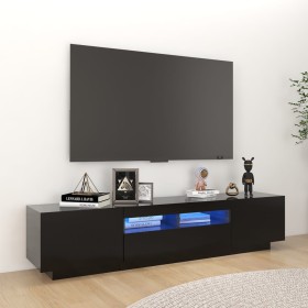 Mueble para TV con luces LED negro 180x35x40 cm de vidaXL, Muebles TV - Ref: Foro24-3081898, Precio: 117,99 €, Descuento: %