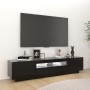 Mueble para TV con luces LED negro 180x35x40 cm de vidaXL, Muebles TV - Ref: Foro24-3081898, Precio: 124,33 €, Descuento: %