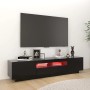 Mueble para TV con luces LED negro 180x35x40 cm de vidaXL, Muebles TV - Ref: Foro24-3081898, Precio: 124,33 €, Descuento: %