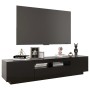 Mueble para TV con luces LED negro 180x35x40 cm de vidaXL, Muebles TV - Ref: Foro24-3081898, Precio: 124,33 €, Descuento: %