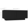 Mueble para TV con luces LED negro 180x35x40 cm de vidaXL, Muebles TV - Ref: Foro24-3081898, Precio: 124,33 €, Descuento: %