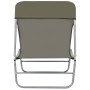 Folding sun loungers, 2 units, steel and gray taupe fabric by vidaXL, Loungers - Ref: Foro24-44303, Price: 85,01 €, Discount: %