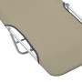 Folding sun loungers, 2 units, steel and gray taupe fabric by vidaXL, Loungers - Ref: Foro24-44303, Price: 85,01 €, Discount: %