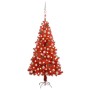 Árbol de Navidad preiluminado con luces y bolas rojo 150 cm de vidaXL, Arboles de navidad - Ref: Foro24-3077599, Precio: 65,5...