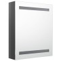 Armario de baño con espejo LED gris brillante 50x14x60 cm de vidaXL, Tocadores de baño - Ref: Foro24-326483, Precio: 108,10 €...