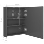 Badezimmerschrank mit LED-Spiegel glänzend grau 50x14x60 cm von vidaXL, Badezimmerwaschtische - Ref: Foro24-326483, Preis: 10...