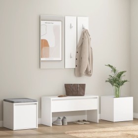 White plywood hall furniture set by vidaXL, Wardrobes - Ref: Foro24-3082062, Price: 136,10 €, Discount: %